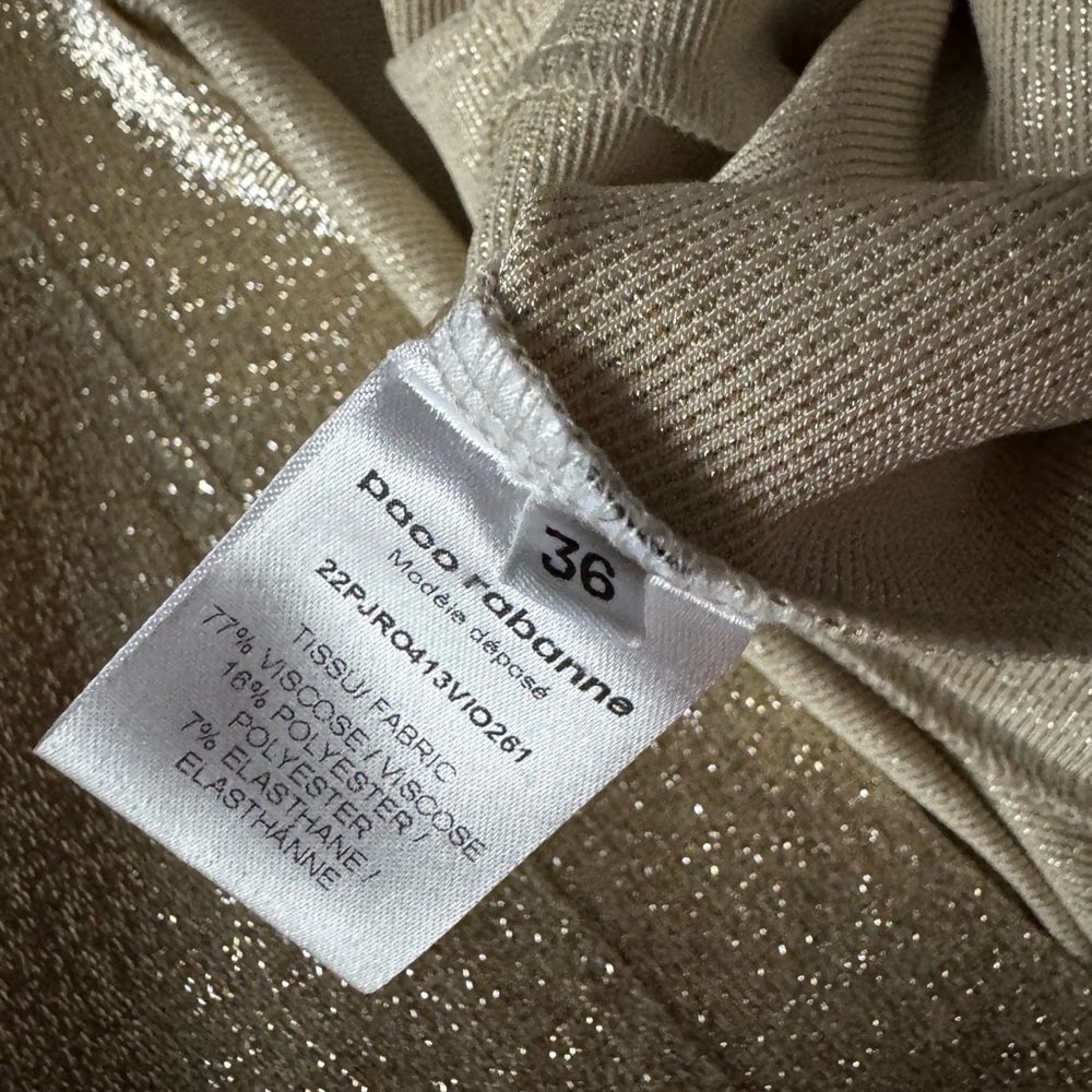 Paco Rabanne gold draped mini dress ✨🌟🏆 - Picture 10 of 11